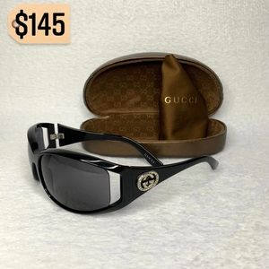 ✨✨✨✨ SOLD ✨✨✨✨ Gucci Authentic Crystal Logos Cut-out GG2989/S Black Sunglasses